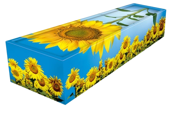 Cercueil à motif fleurs